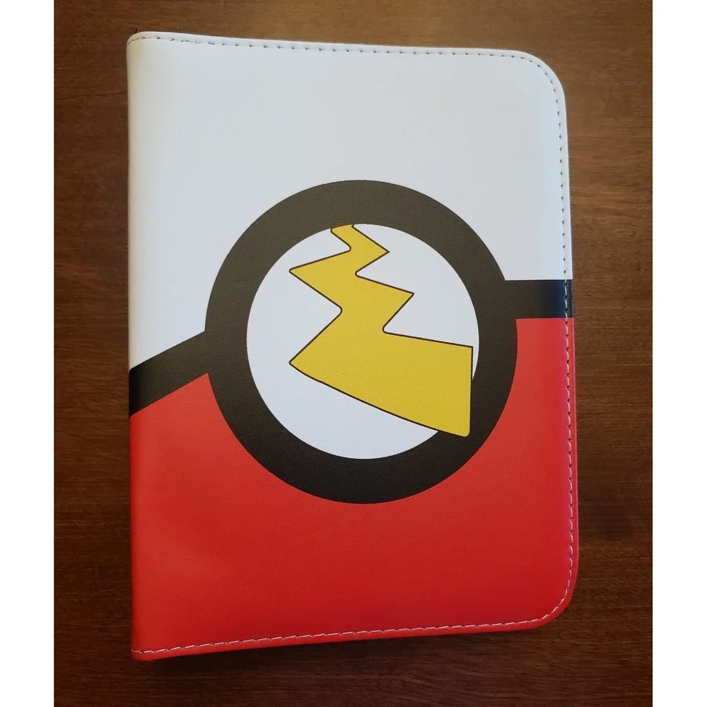 Pokemon Pikachu Pokeball Zippered 3-Ring Trading Card Binder 4-Pocket Sleeves